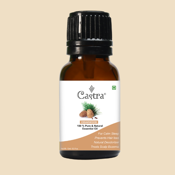 Castra 100% Pure & Natural Cedarwood Essential Oil (15ml) – The Essence of Calm & Restoration