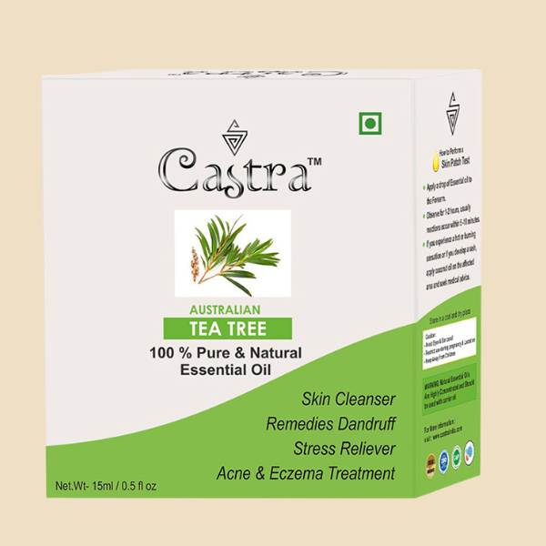Castra 100% Pure & Natural Australian Tea Tree Essential Oil (15ml) – The Natural Purifier and Healing Elixir